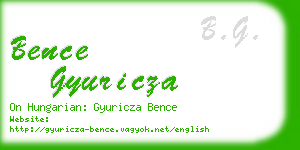 bence gyuricza business card